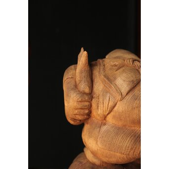 大黒光金 恵比寿大黒木彫 一対　X377 