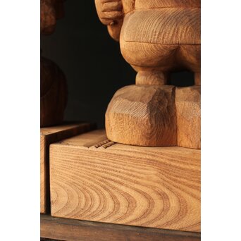 大黒光金 恵比寿大黒木彫 一対　X377 