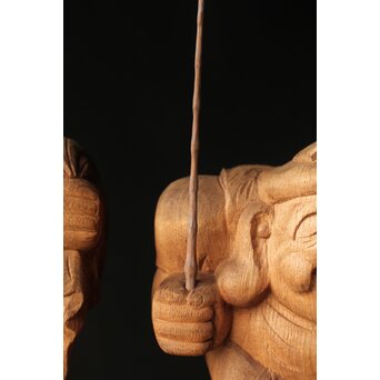 大黒光金 恵比寿大黒木彫 一対　X377 