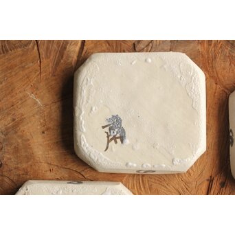 粛粲寶/しゅくさんぽう 志野 四季銘々皿 4枚　P361 