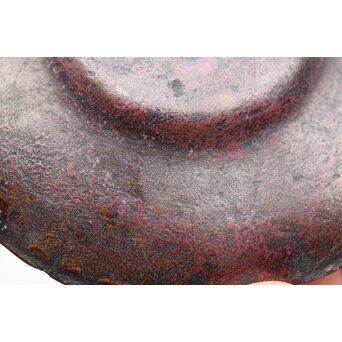 三代 本間琢斎 斑柴銅 越佐 五十傑當選記念 茶托　M341 