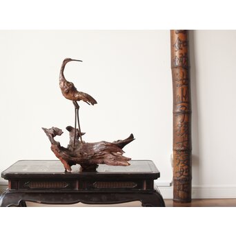 自然木 天然木 鳥 置物　X379 