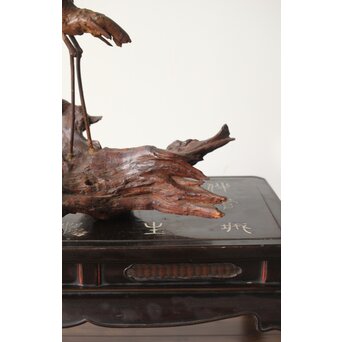 自然木 天然木 鳥 置物　X379 