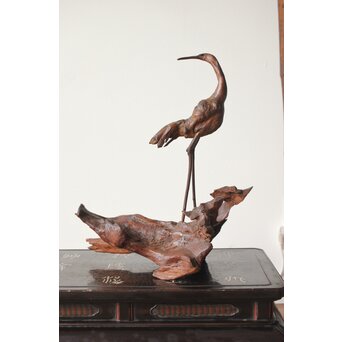 自然木 天然木 鳥 置物　X379 