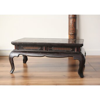 唐物 黒漆螺鈿象嵌 竹編卓 青貝花台　Q315