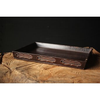 唐物 清早期 大漆竹編香盆　Q316 