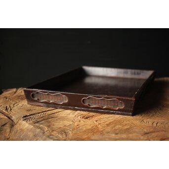 唐物 清早期 大漆竹編香盆　Q316 