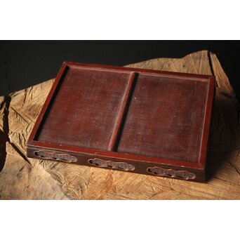 唐物 清早期 大漆竹編香盆　Q316 