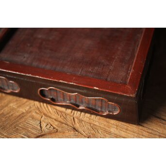 唐物 清早期 大漆竹編香盆　Q316 