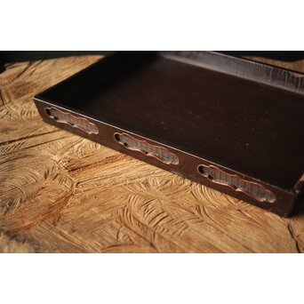 唐物 清早期 大漆竹編香盆　Q316 