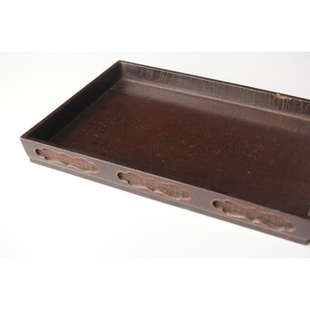 唐物 清早期 大漆竹編香盆　Q316 