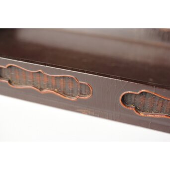 唐物 清早期 大漆竹編香盆　Q316 