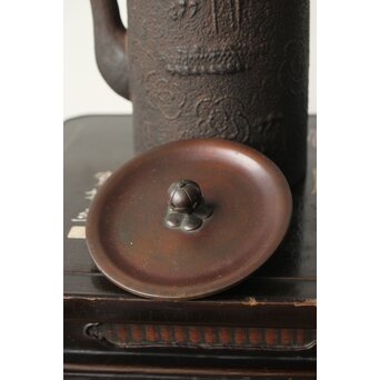 雲龍紋釜写 筒型鉄瓶　M343 