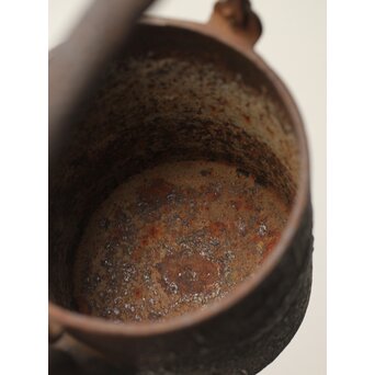 雲龍紋釜写 筒型鉄瓶　M343 