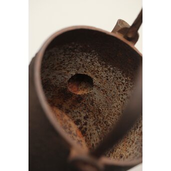 雲龍紋釜写 筒型鉄瓶　M343 