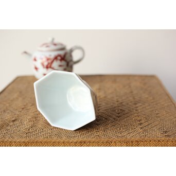 三浦竹泉 赤絵龍紋 煎茶器7点　P363 