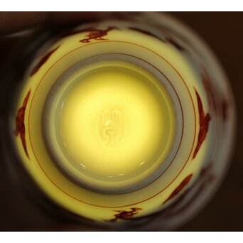 三浦竹泉 赤絵龍紋 煎茶器7点　P363 