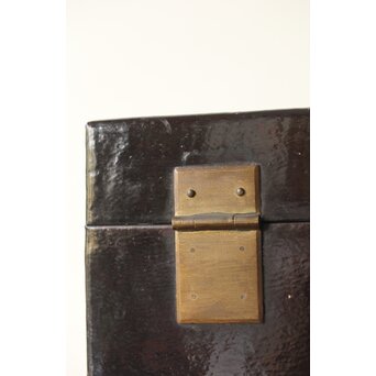 朝鮮工芸 革粧箱/かくしょうばこ　Q317 