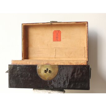 朝鮮工芸 革粧箱/かくしょうばこ　Q317 