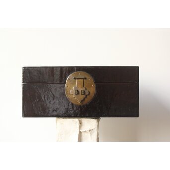 朝鮮工芸 革粧箱/かくしょうばこ　Q317