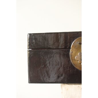 朝鮮工芸 革粧箱/かくしょうばこ　Q317 