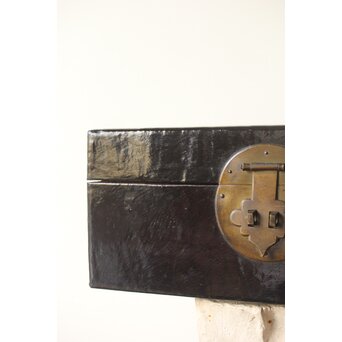 朝鮮工芸 革粧箱/かくしょうばこ　Q317 