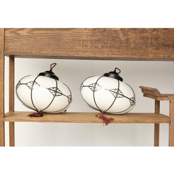 オーバル型菊菱金具電笠 2個1組　A054 