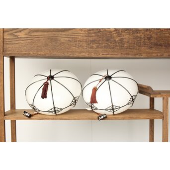 オーバル型菊菱金具電笠 2個1組　A054 