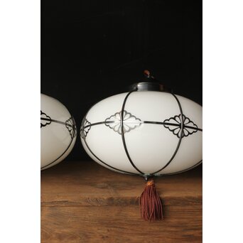 オーバル型菊菱金具電笠 2個1組　A054 