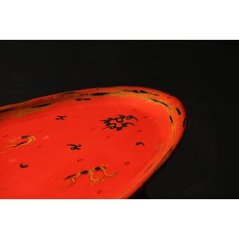 朝鮮美術 楽浪漆器香盆　Q318 