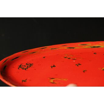 朝鮮美術 楽浪漆器香盆　Q318 