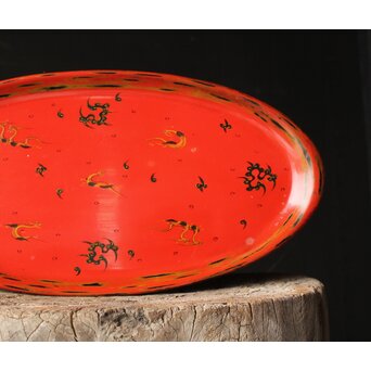 朝鮮美術 楽浪漆器香盆　Q318 