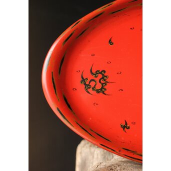 朝鮮美術 楽浪漆器香盆　Q318 