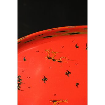 朝鮮美術 楽浪漆器香盆　Q318 