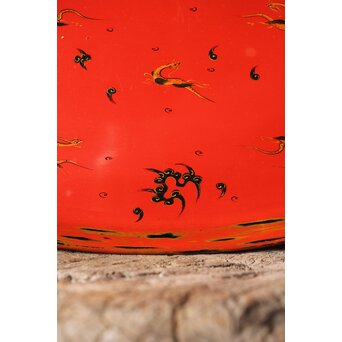 朝鮮美術 楽浪漆器香盆　Q318 