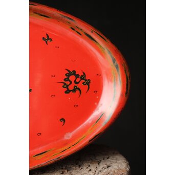 朝鮮美術 楽浪漆器香盆　Q318 