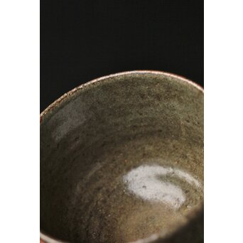 清水六兵衛 菊桐紋 絵唐津茶碗  藪内節庵敷箱  　P368 