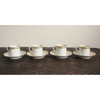 日本陶器ノリタケ 四目御紋珈琲茶碗 12客　P372 