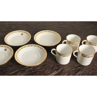 日本陶器ノリタケ 四目御紋珈琲茶碗 12客　P372 