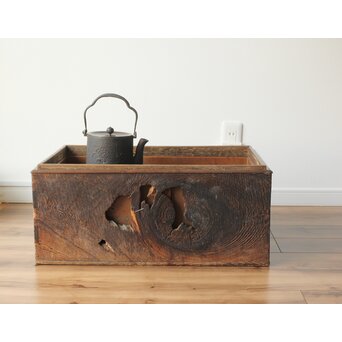 古木 朽木火鉢 瓶掛　X386 