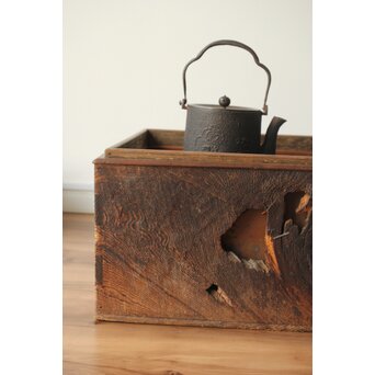 古木 朽木火鉢 瓶掛　X386 