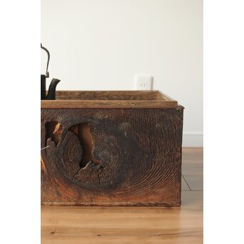 古木 朽木火鉢 瓶掛　X386 