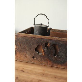 古木 朽木火鉢 瓶掛　X386 