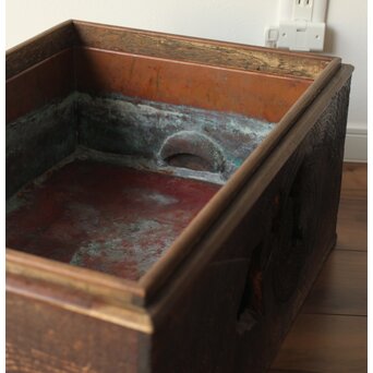 古木 朽木火鉢 瓶掛　X386 