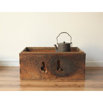 古木 朽木火鉢 瓶掛　X386