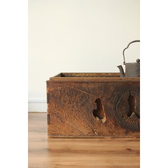 古木 朽木火鉢 瓶掛　X386 