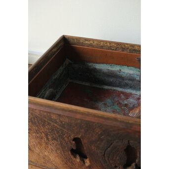 古木 朽木火鉢 瓶掛　X386 