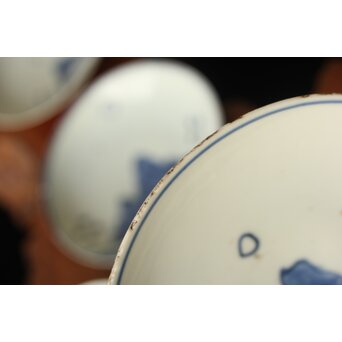 蓬莱山 古染付 小皿 4枚1組　P373 