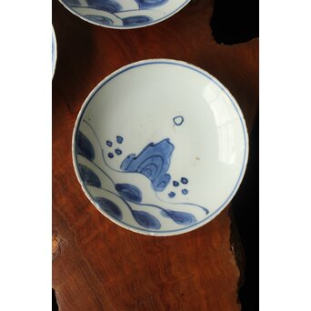 蓬莱山 古染付 小皿 4枚1組　P373 