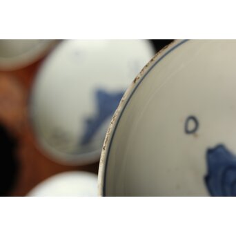 蓬莱山 古染付 小皿 4枚1組　P373 